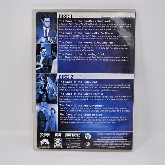 Perry Mason DVD Season One Volume One Box Set 5 Discs 19 Episodes COVER BOX SPOT - Picture 6 of 11
